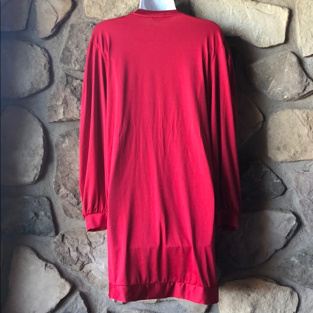 Zara Trafaluc designer red satin spandex dress - Picture 4 of 6